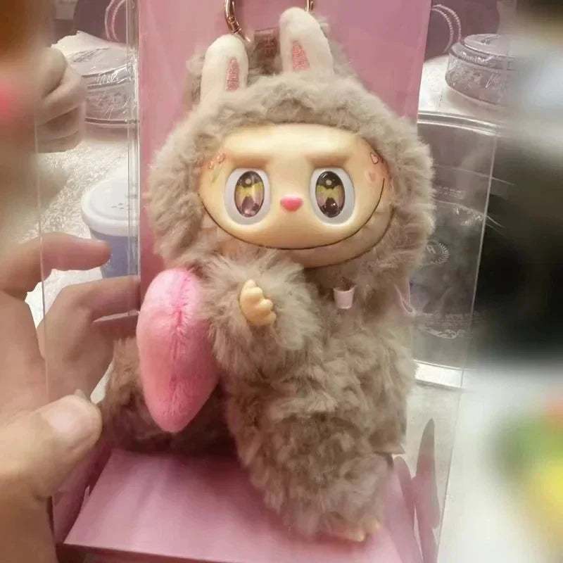 PopMart Labubu Flocking Pendant Figure Toy