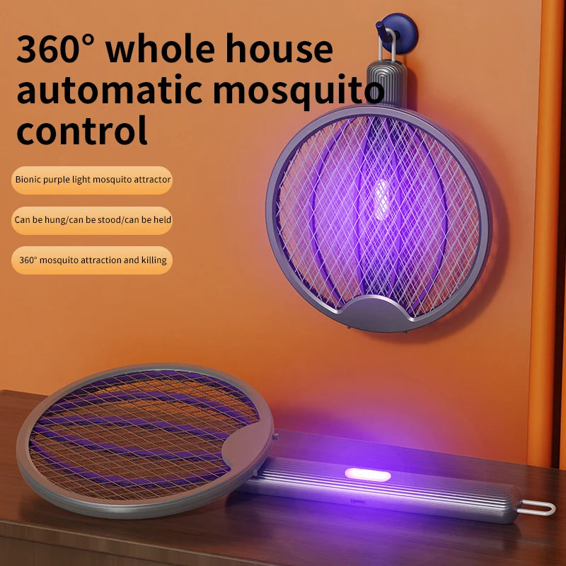Electric Mosquito Swatter Cordless Battery Power Electric Fly Mosquito Swatter Bug Racket Insects Killer