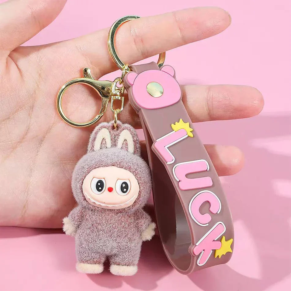PopMart Labubu Sitting Doll Keychain Gift