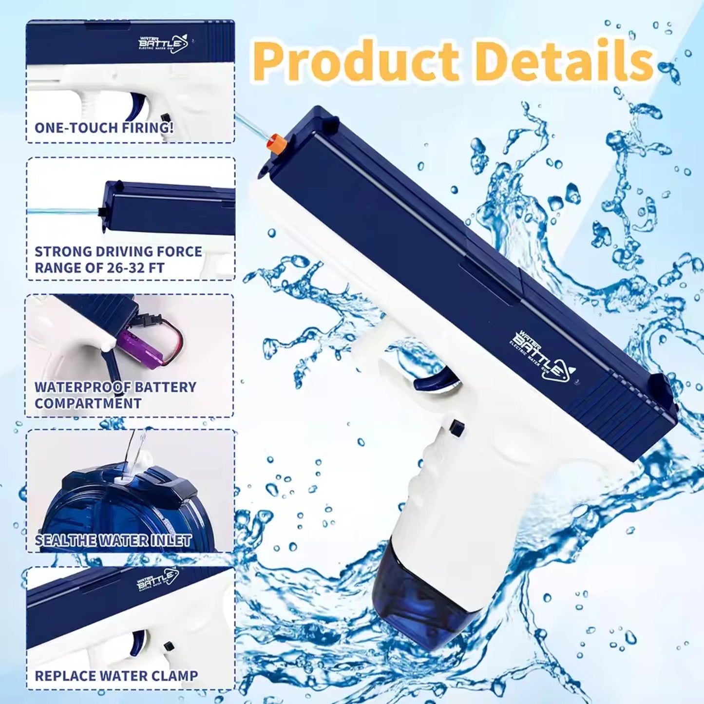 Rechargeable Electric Automatic Water Gun
