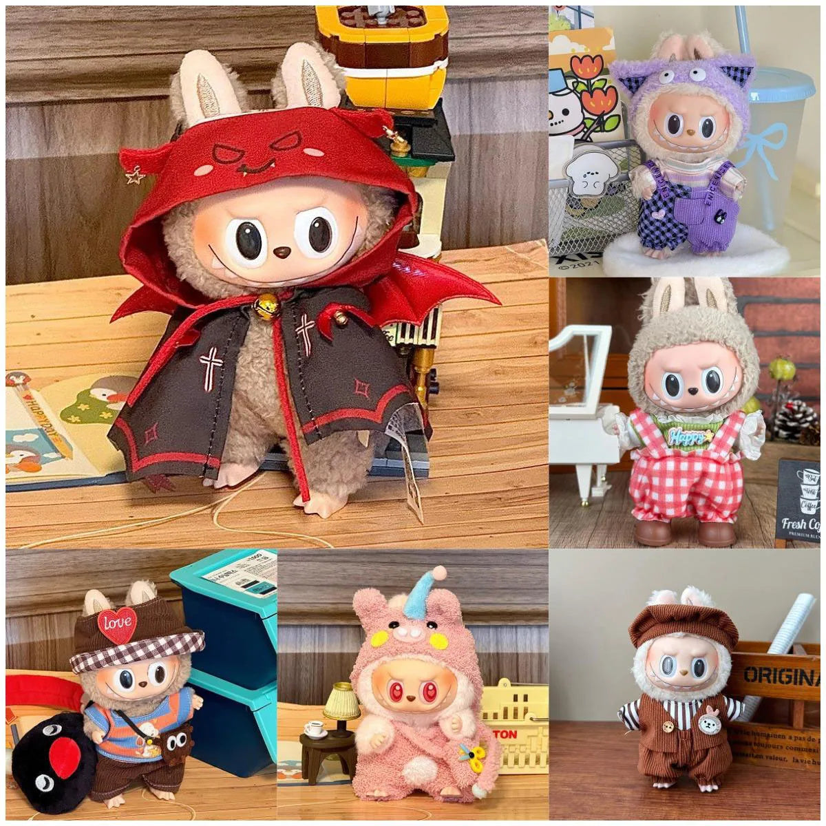 POPMART Labubu V1 V2 Devil Outfit Dress Set