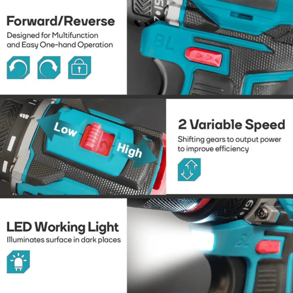 PATUOPRO 10mm Cordless Electric Drill