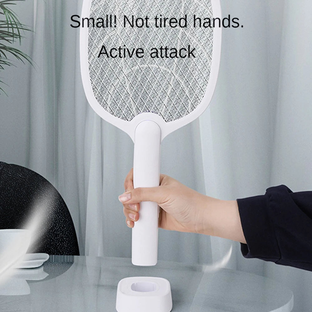 2 IN 1 Electric Mosquito Swatter Mosquito Killer 2500V USB Rechargeable Angle Not Adjustable Electric Bug Zapper Fly Bat Swatter