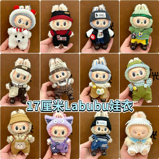 POP MART Labubu Doll 17cm Skirt Outfit Set