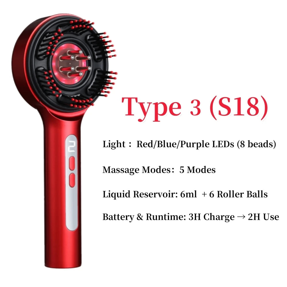 Electric Red Light Hair Massager