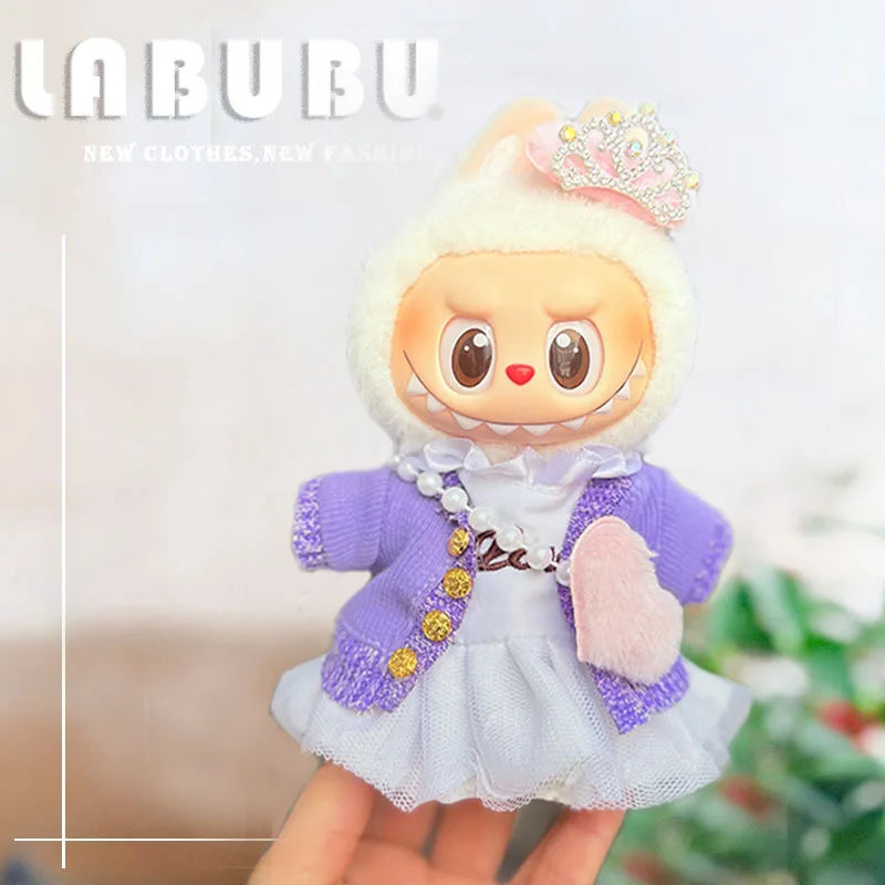PopMart Labubu 17cm Plush Doll Clothes Set