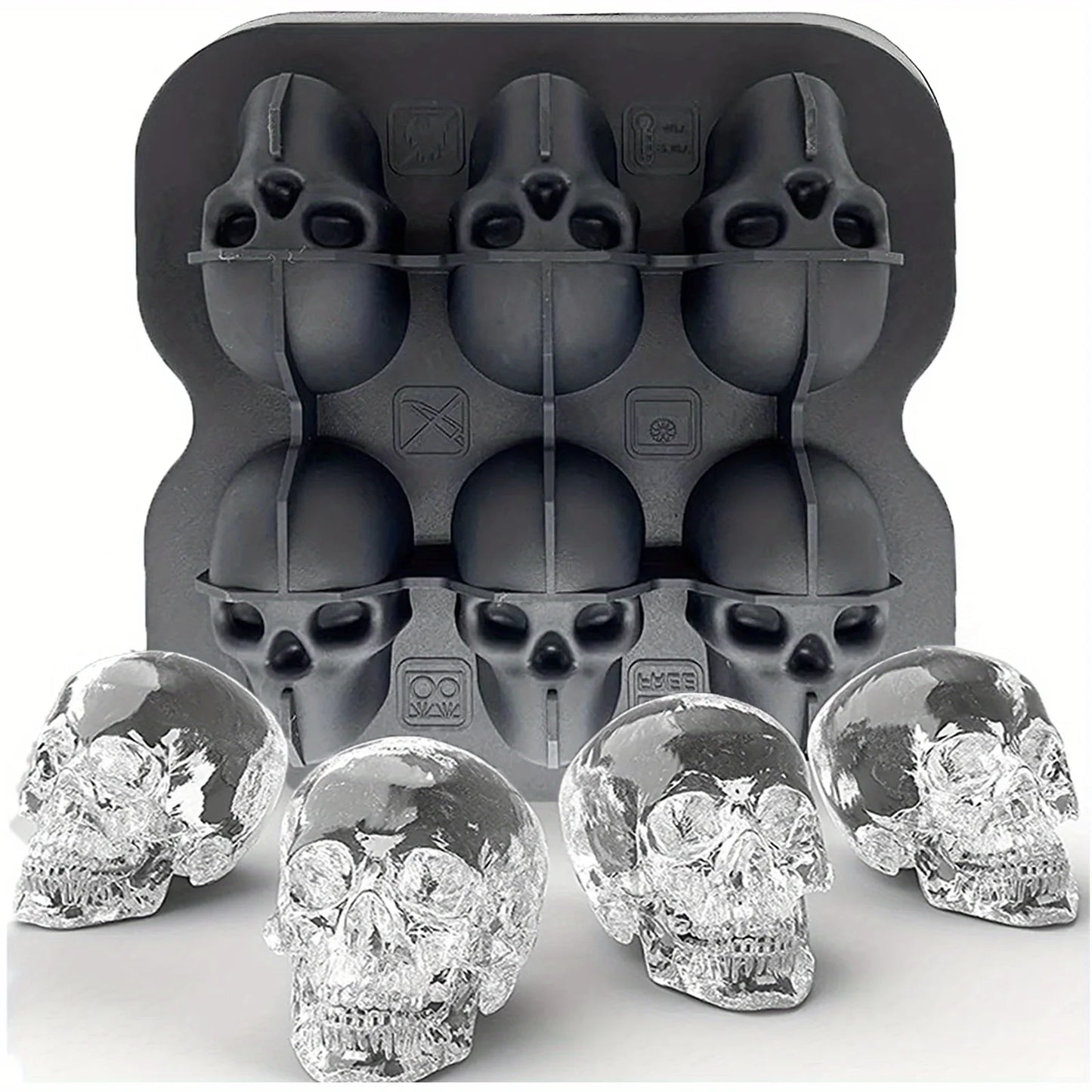 Skull Ice Ball Mold Silicone