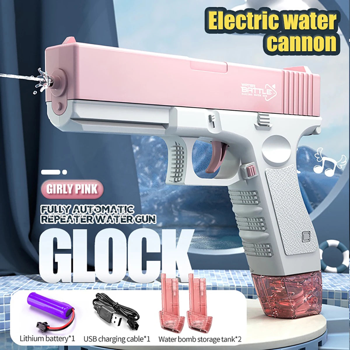 Rechargeable Electric Automatic Water Gun