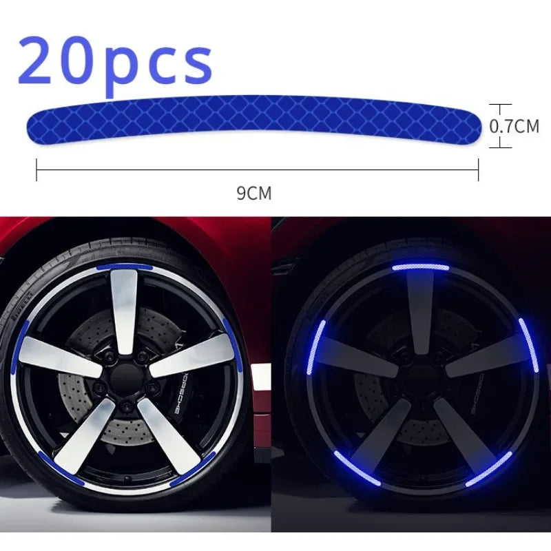 20pcs Car Wheel Reflective Stickers