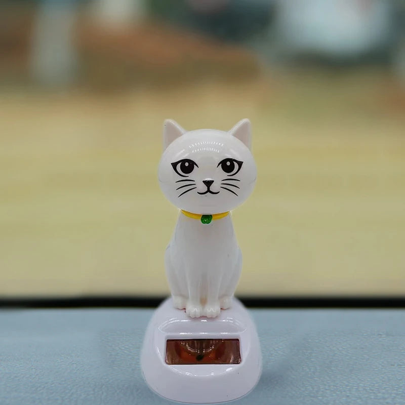 Solar Cat Shaking Head Decoration