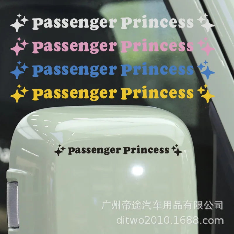 Passenger Princess Star Mirror Stickers
