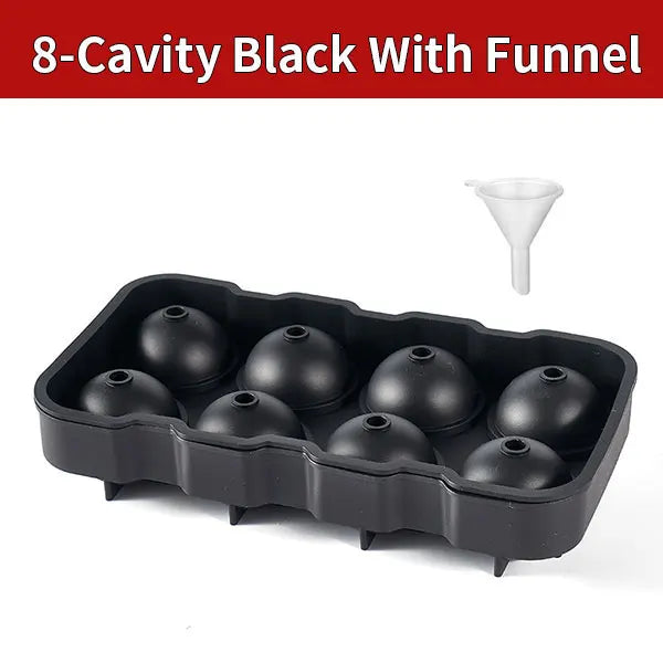Large Sphere Ice Cube Molds 4/8 Grid Whiskey Ice Mold Leak-free Round Ice Cube Mold Easy Fill & Release Ice Ball Maker Tools