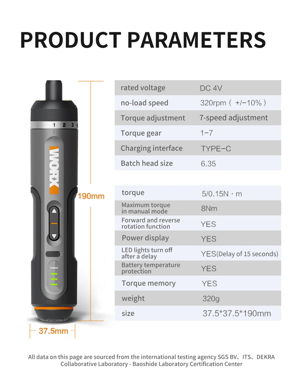Worx 30-Bit Cordless Screwdriver Set