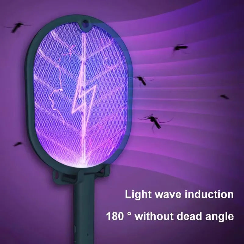 Electric Mosquito Swatter Mosquito Killer USB Rechargeable Angle Adjustable Electric Bug Zapper Fly Bat Insect Swatter