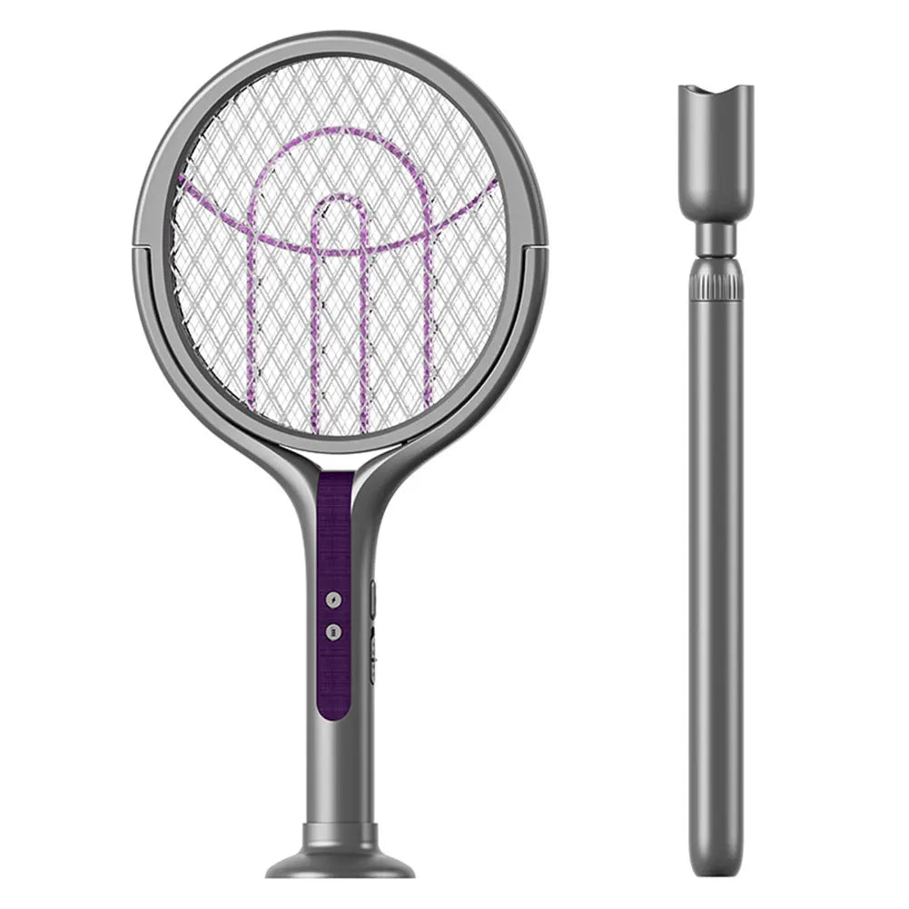 2-in-1 Mosquito Killer Multi functional Electric Fly Mosquito Swatter Retractable Mosquito Swatter USB Rechargeable Bat Swatter