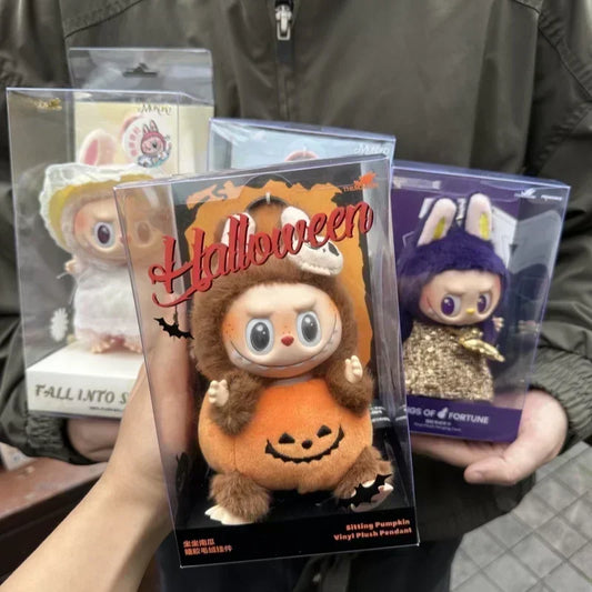 PopMart Labubu Mokoko Pumpkin Pendant Collectible