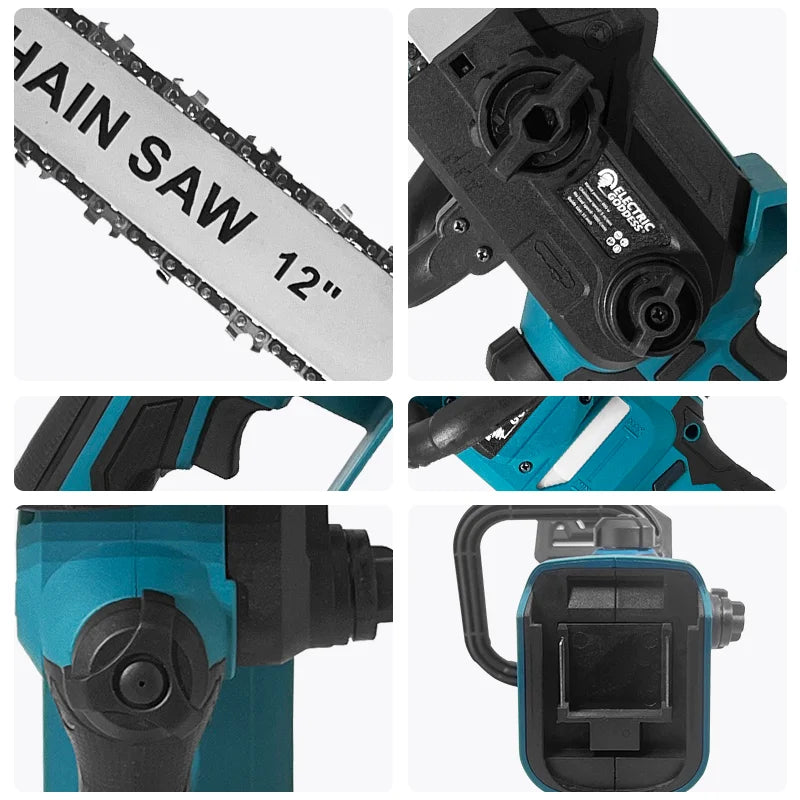 12-Inch Cordless Blue Chainsaw