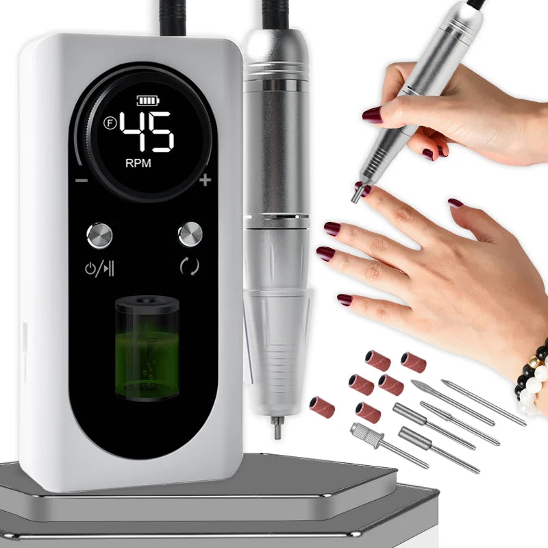 Rechargeable 45000RPM Electric Nail Drill