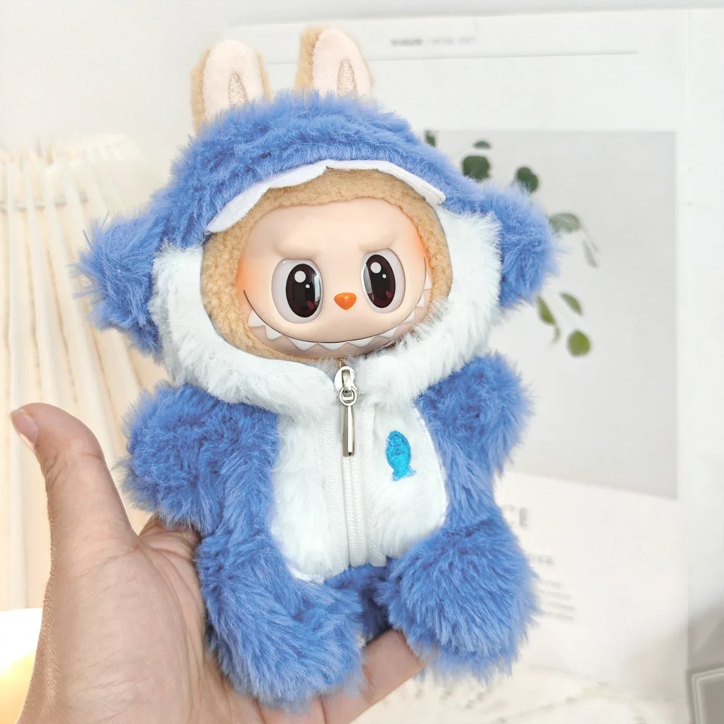 POPMART Labubu Doll Shark Onesie Outfit