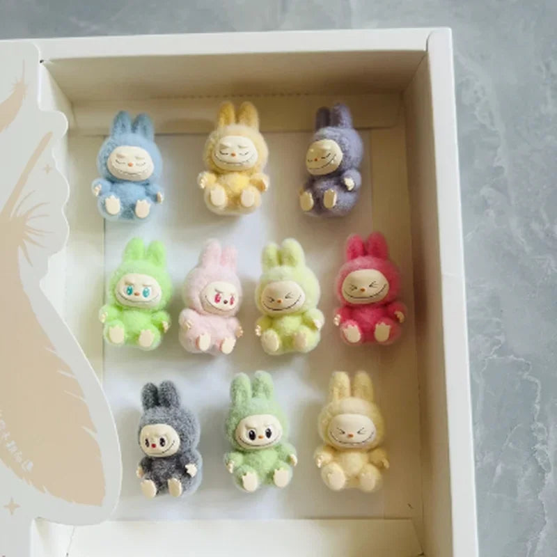 10pcs Mini Labubu Sitting Posture Action Figures