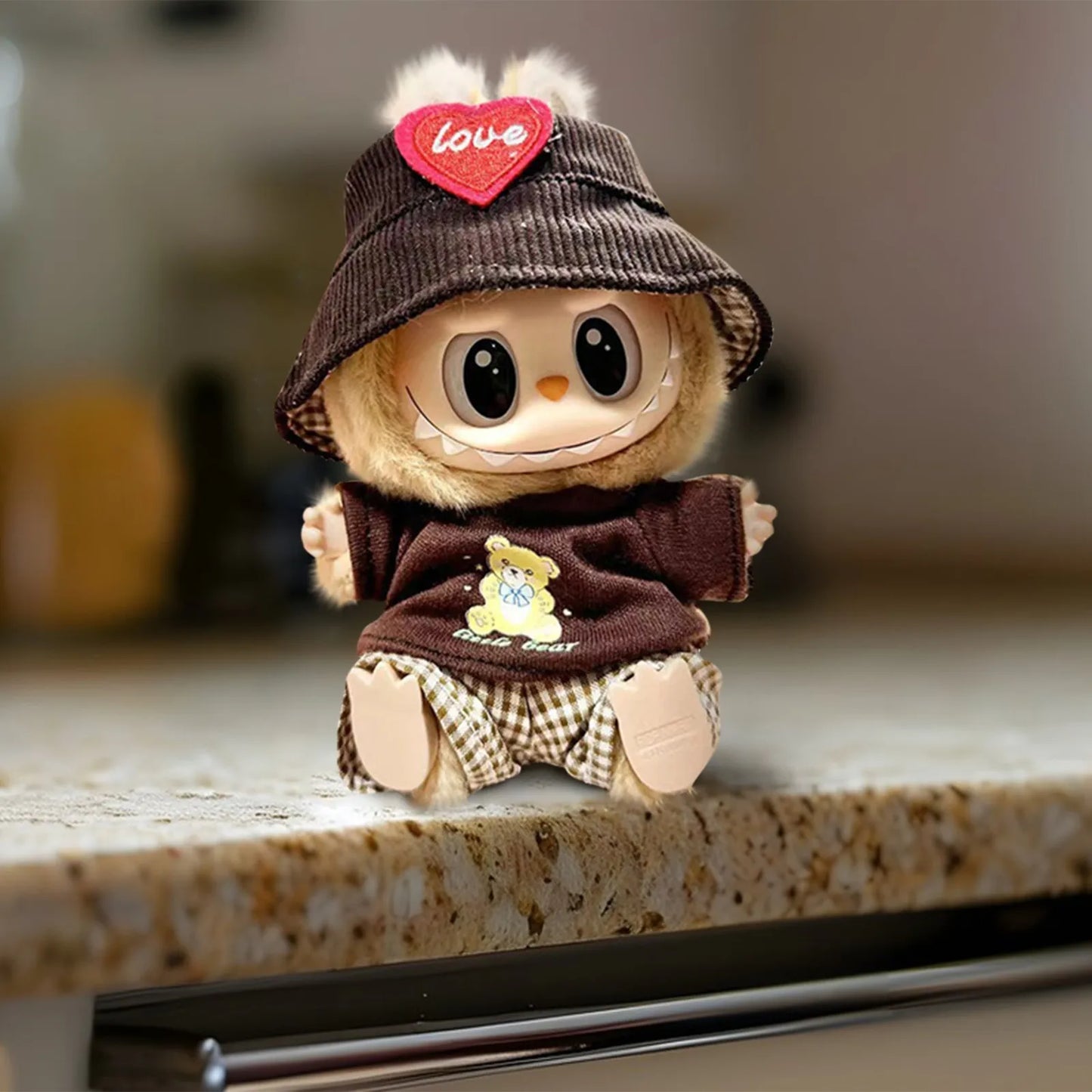 POPMART Labubu Doll 17cm Love Outfit Set