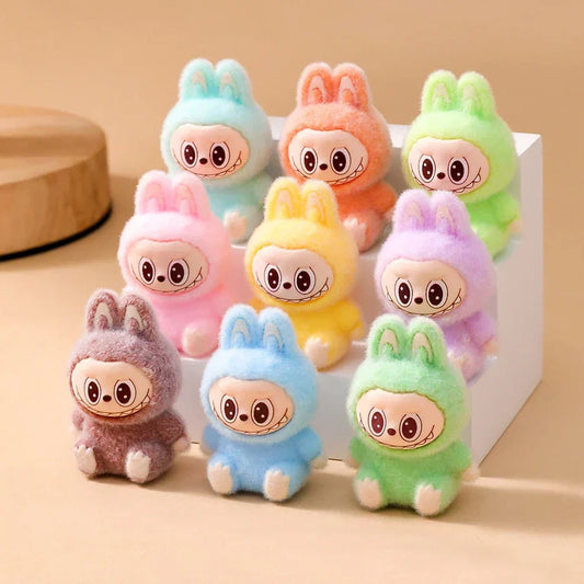 Popmart Labubu Mini Flocking Doll Pendant Gift