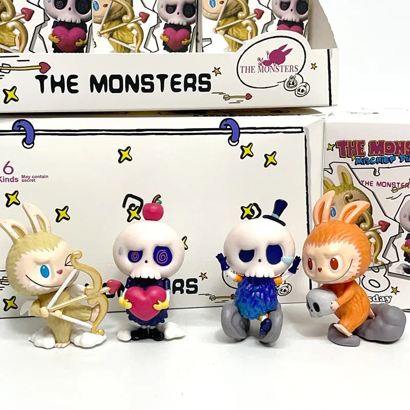 PopMart Labubu Skull Anime Figure Mini Blind Box Dolls