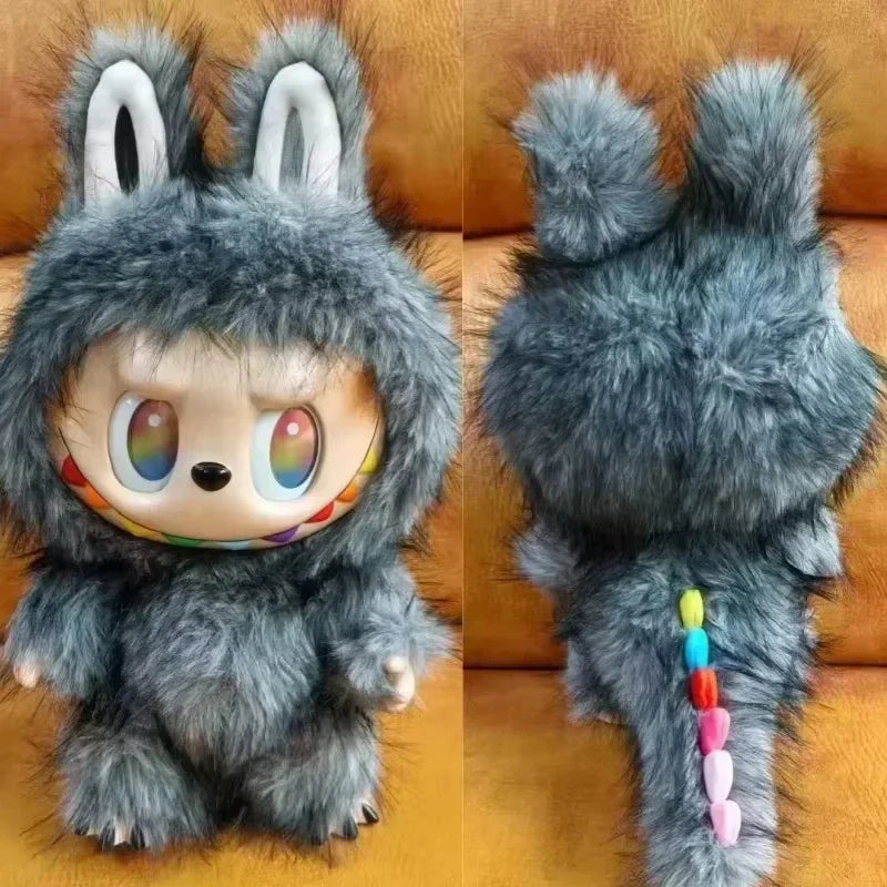 PopMart Labubu Flocking Pendant Figure Toy