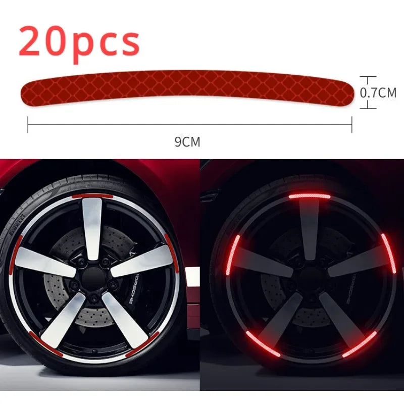 20pcs Car Wheel Reflective Stickers