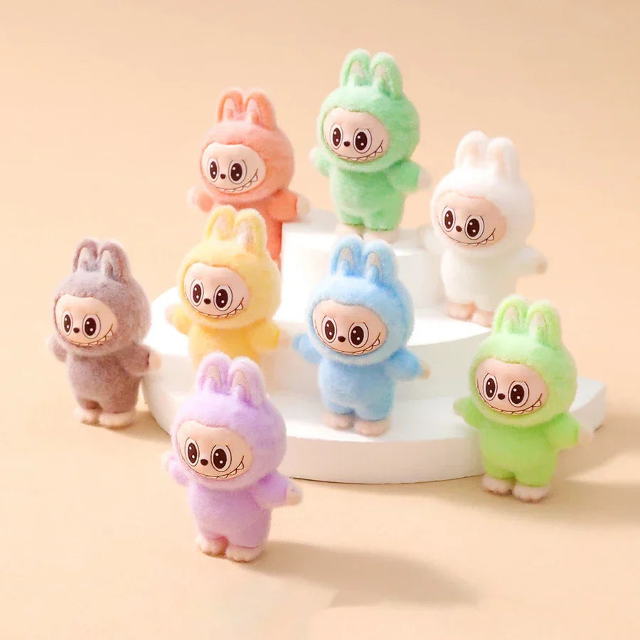 Popmart Labubu Mini Flocking Doll Pendant Gift