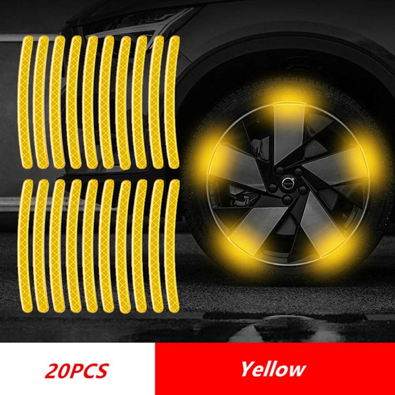 20pcs Car Wheel Reflective Strips