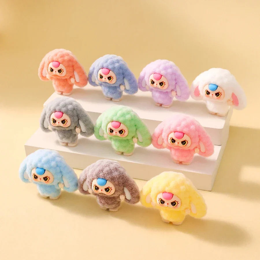 Popmart Labubu Mini Flocking Doll Pendant Gift