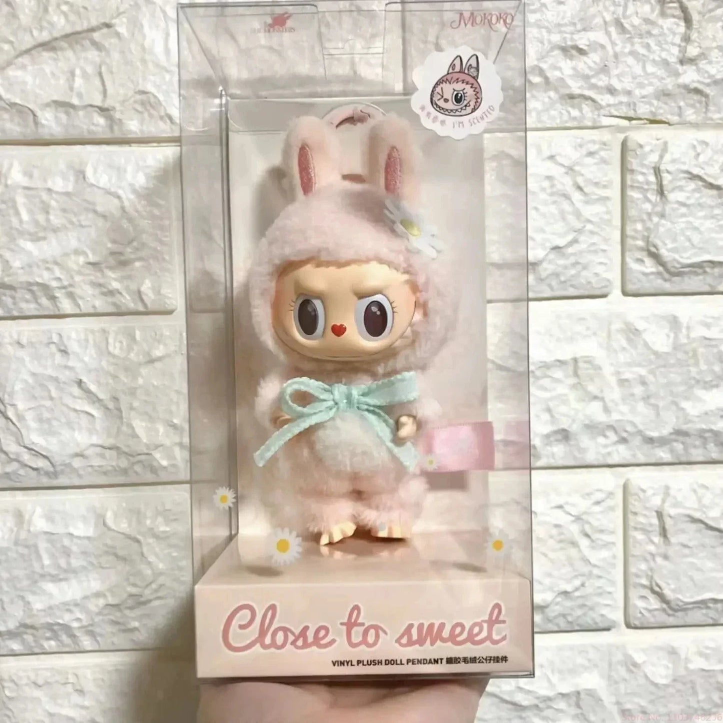 PopMart Labubu Flocking Pendant Figure Toy