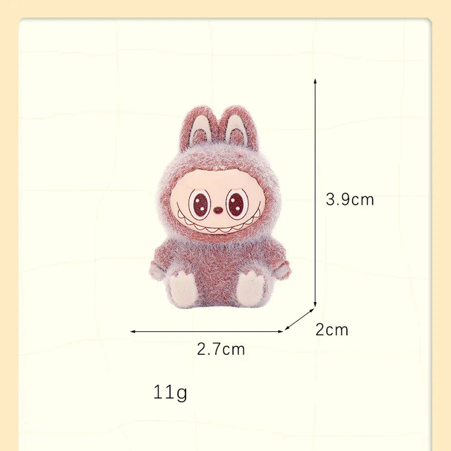 Popmart Labubu Mini Flocking Doll Pendant Gift