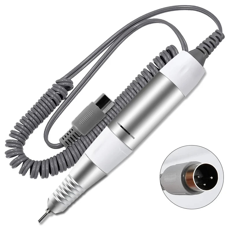 Electric Nail Drill Pen Handle File Polish Grind Machine Handpiece Manicure Pedicure Tool DC & 3 PIN PLUG Nail Drill Accessories