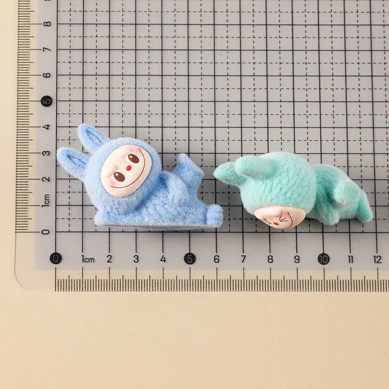 PopMart Labubu Macaron Lying Doll Keychain Gift