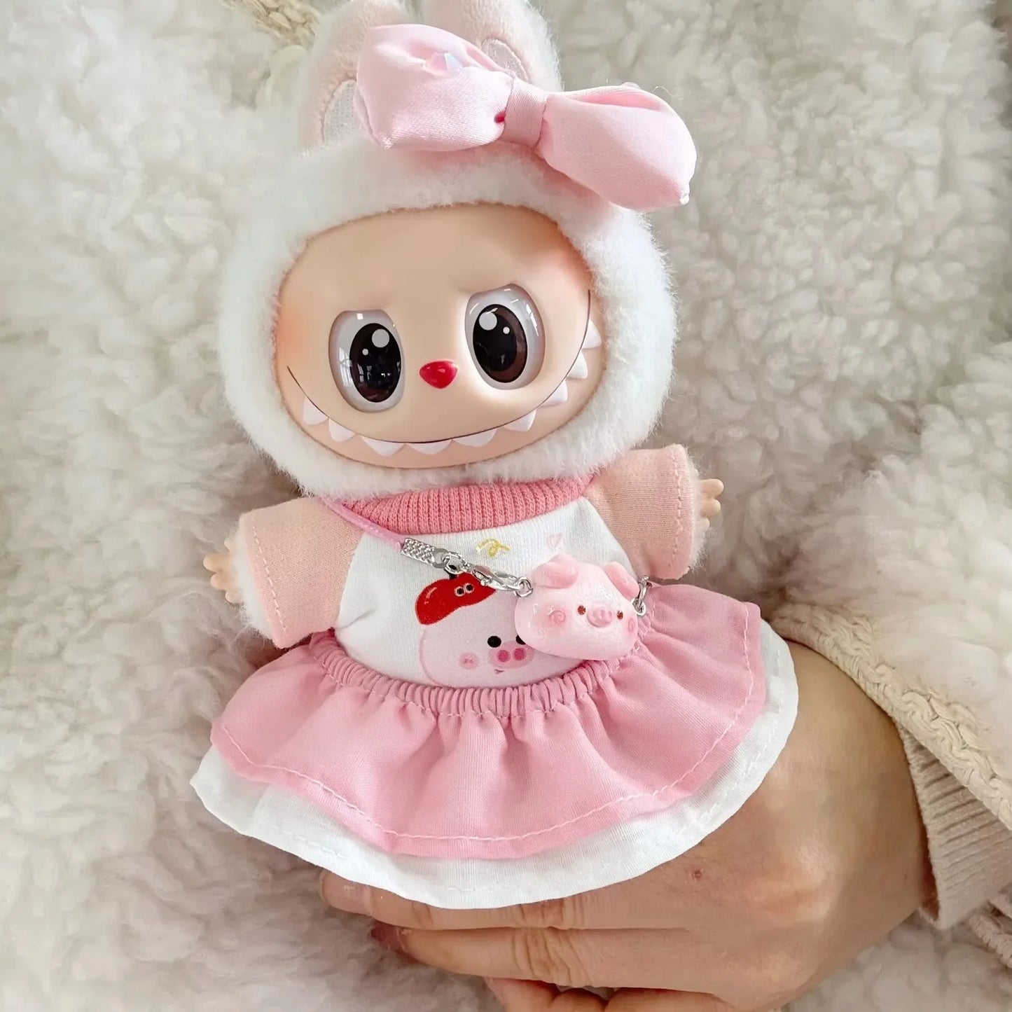 PopMart Labubu 17cm Plush Doll Clothes Set