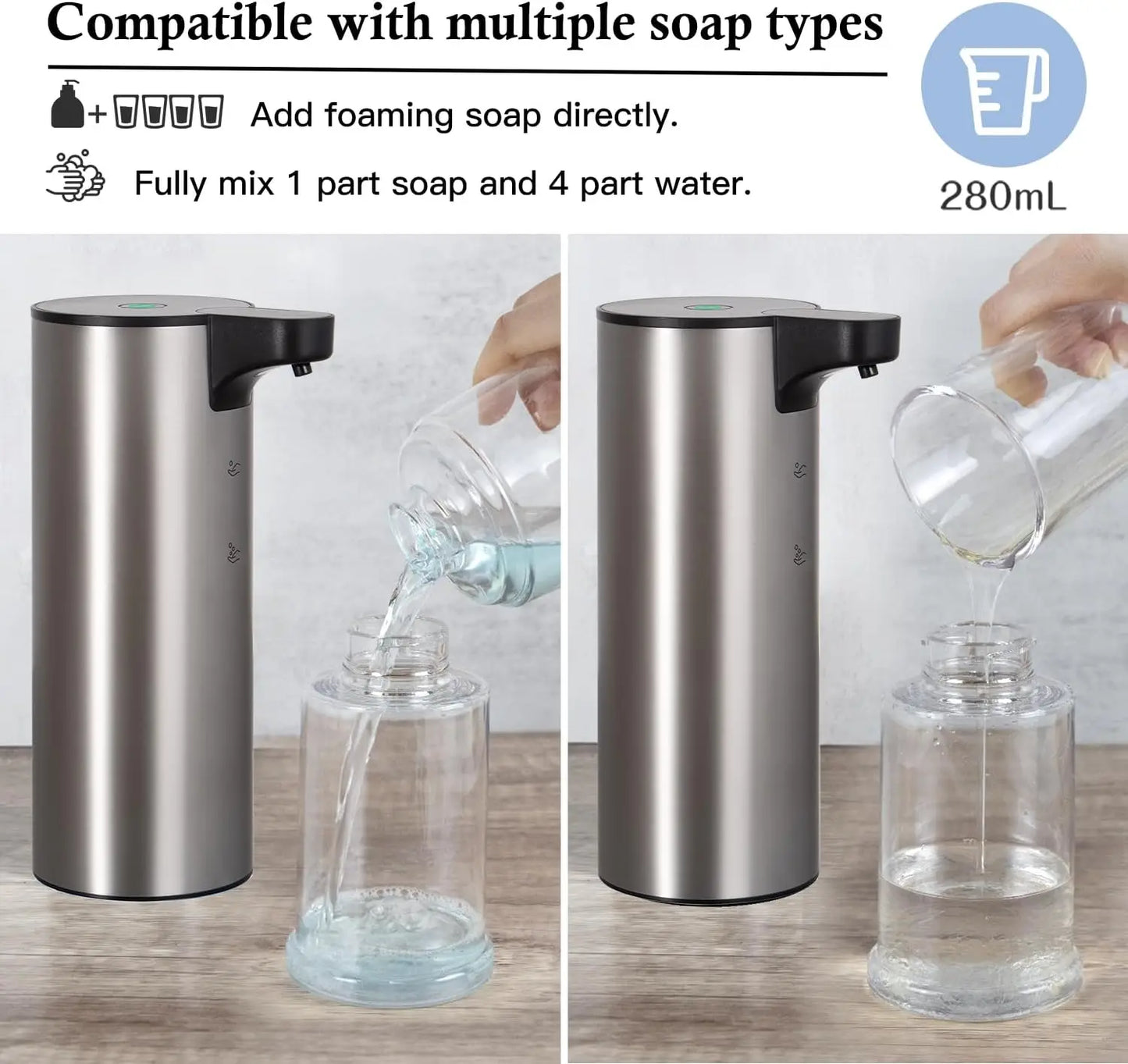 Automatic Foaming Metal Soap Dispenser