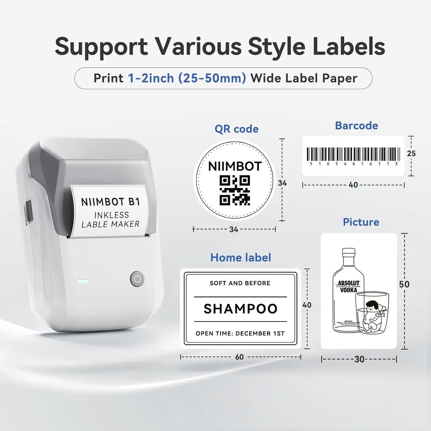 NIIMBOT B1 Portable Label Printer