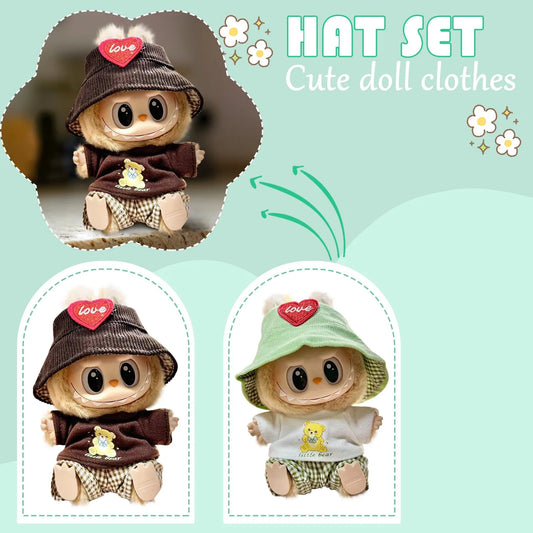 POPMART Labubu Doll 17cm Love Outfit Set