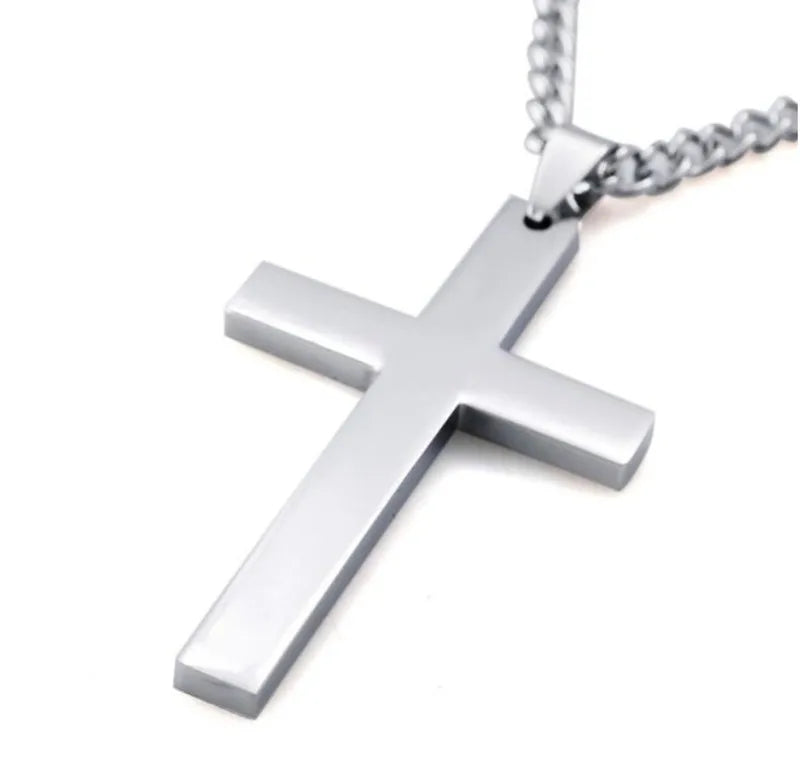 New Christian Cross Pendant Necklace For Men's Necklace Fashion Metal Religious Pendant Women Party Jewelry Accessories
