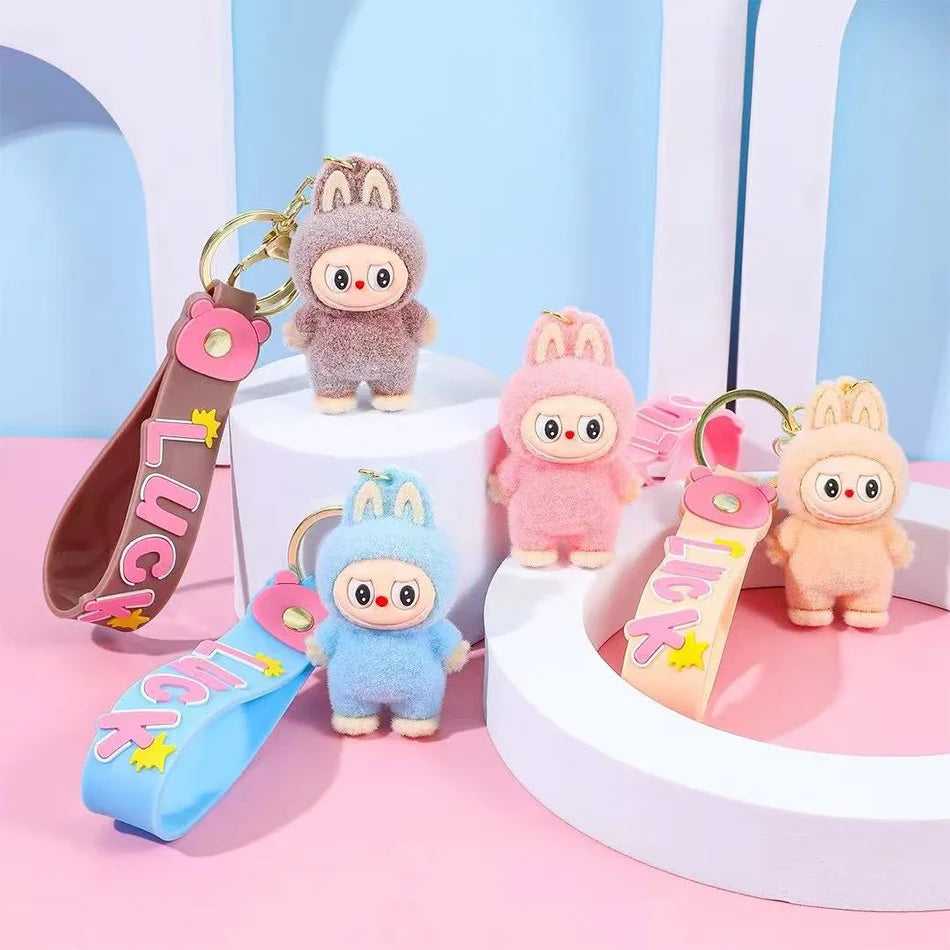 PopMart Labubu Sitting Doll Keychain Gift