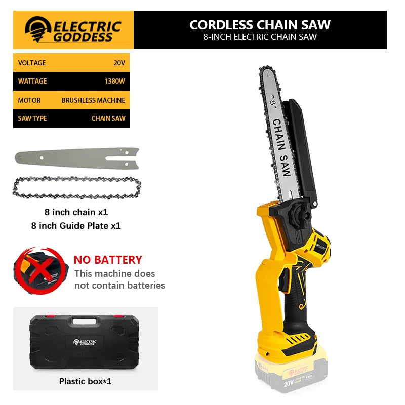 8-Inch Brushless Electric Chainsaw