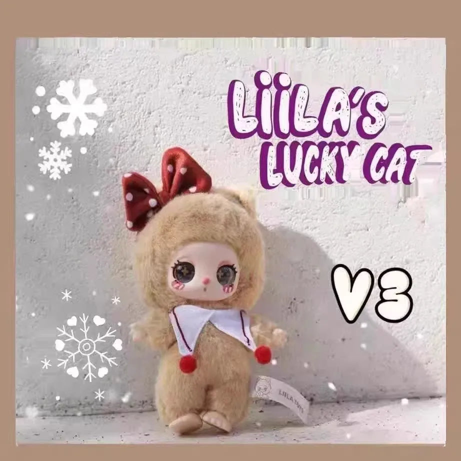 POP MART Labubu Doll Liila V3 Lucky Cat Box
