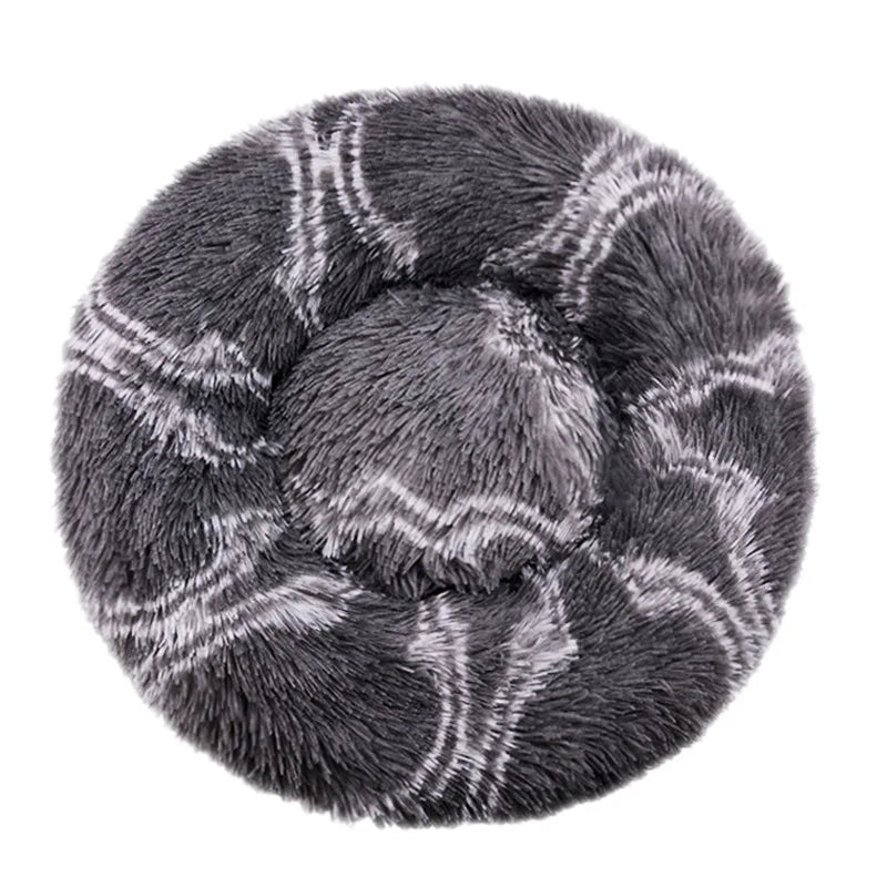 Round Plush Winter Pet Bed