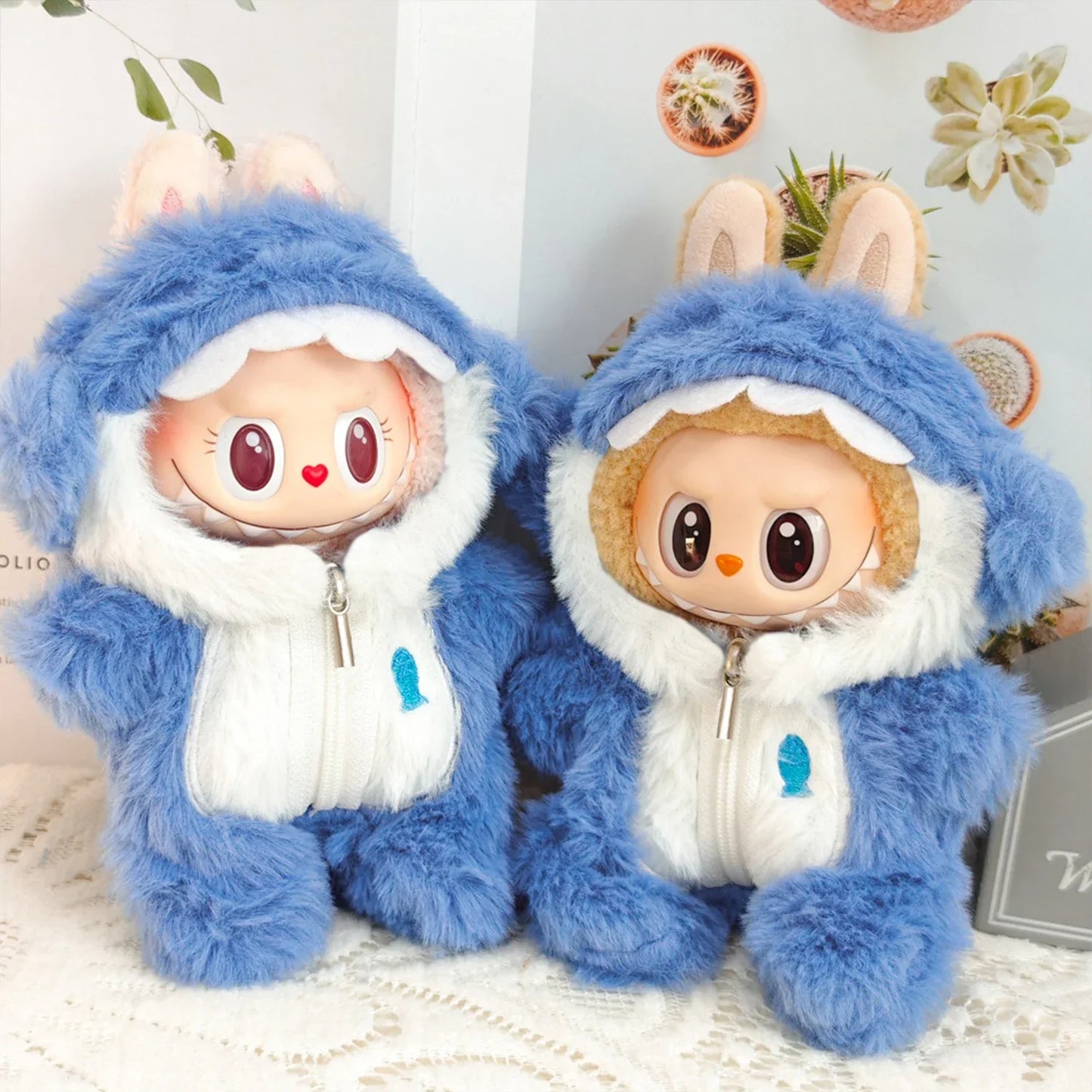 POPMART Labubu Doll Shark Onesie Outfit