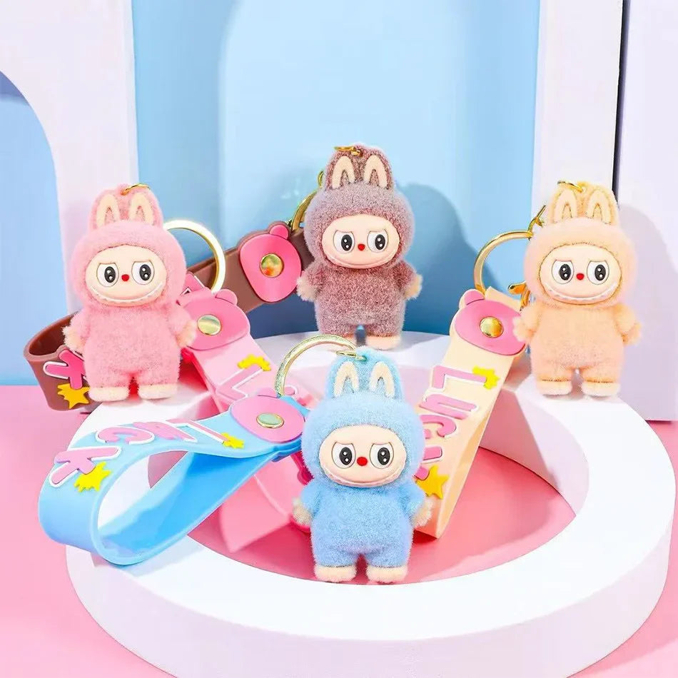 PopMart Labubu Sitting Doll Keychain Gift