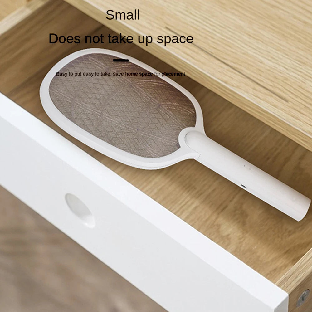 2 IN 1 Electric Mosquito Swatter Mosquito Killer 2500V USB Rechargeable Angle Not Adjustable Electric Bug Zapper Fly Bat Swatter