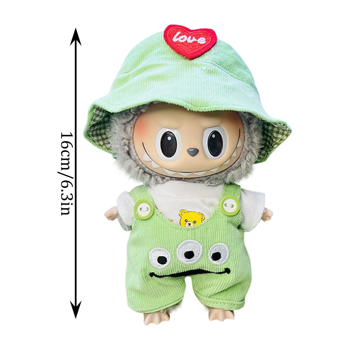 POPMART Labubu Doll 17cm Love Outfit Set