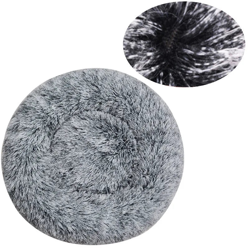Round Plush Winter Pet Bed